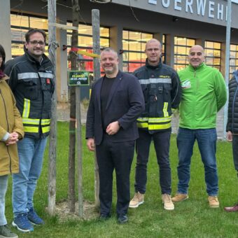 Im Zuge des Neubaus unseres Zeughauses, haben die Grünen St. Peter/Au einen Baum gespendet.